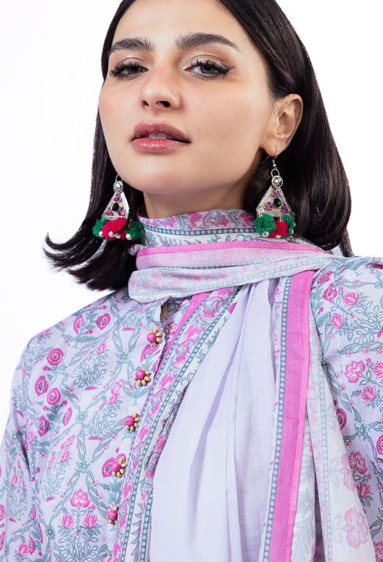Khaadi - 3 Pcs Unstitched Lawn Lilac