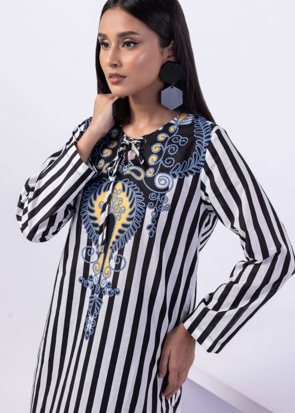 Khaadi - 2 Pcs Black & White