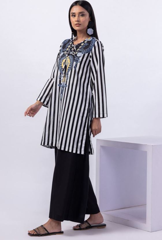 Khaadi - 2 Pcs Black & White