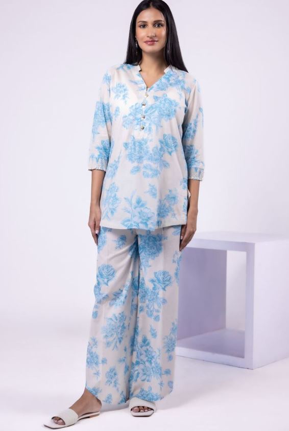 Khaadi - 2 Pcs Blue Fog