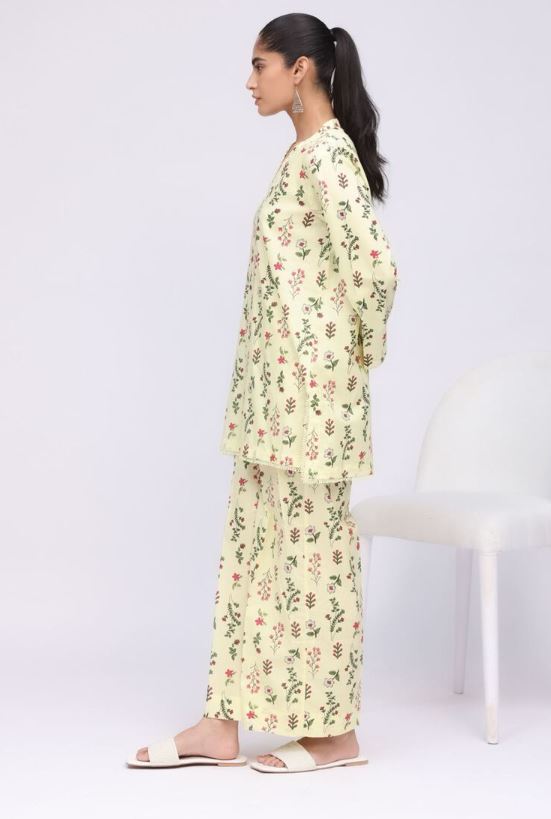 Khaadi - 2 Pcs Yellow Printed Lawn