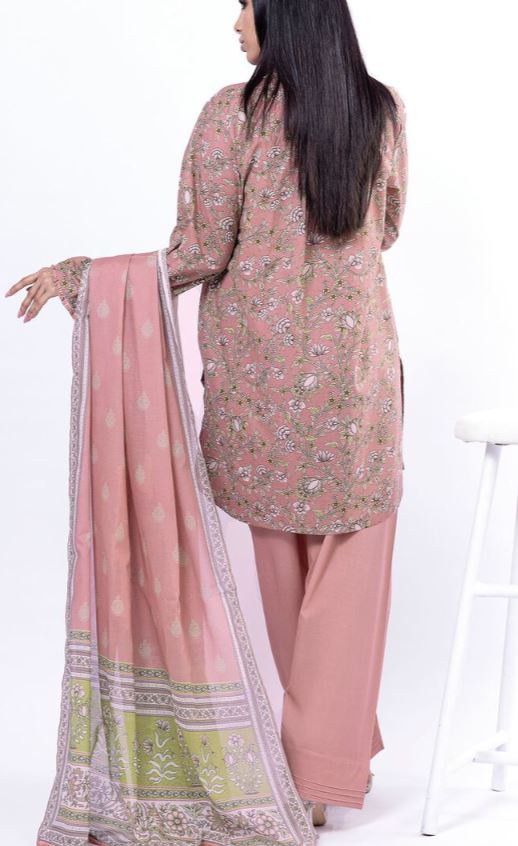 Khaadi - 3 Pcs Unstitched Printed Lawn Pink