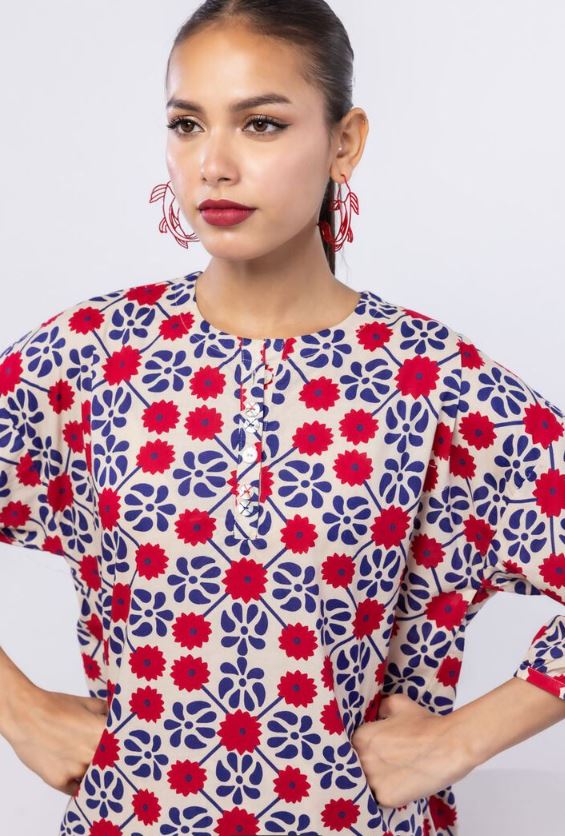 Khaadi - 2 Pcs Red Candy