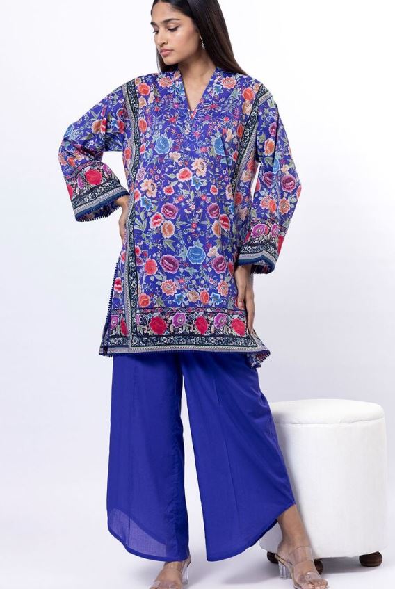 Khaadi - 2 PCs Unstitched Lawn Top and Bottom Lavender