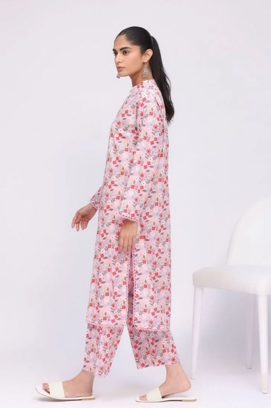 Khaadi - 2 Pcs Baby Pink Printed Lawn